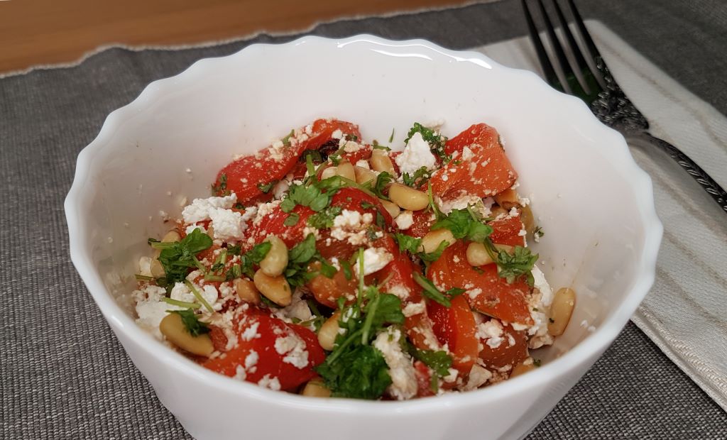 Roasted Red Pepper and Feta Salad