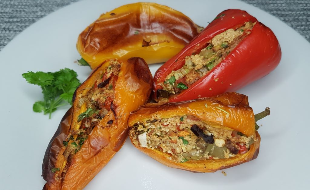 Mini Peppers Stuffed with Olives and Herbs