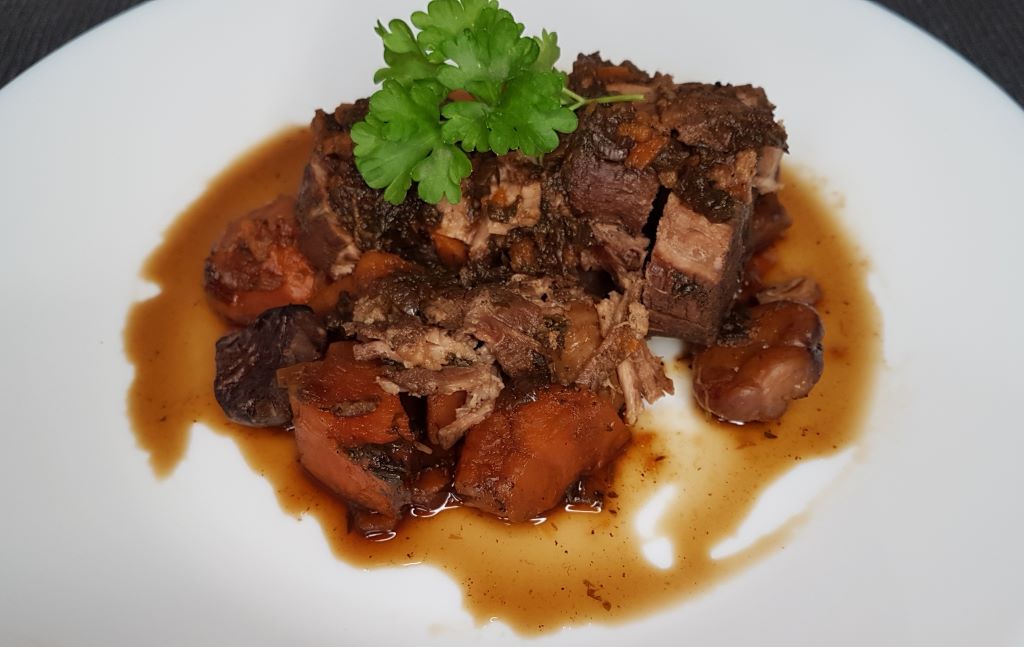 Wine-Braised Pork with Chestnuts and Sweet Potatoes