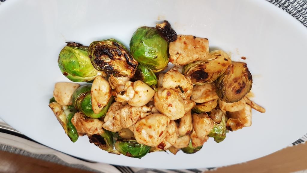 Brussels Sprouts and Chicken Stir Fry