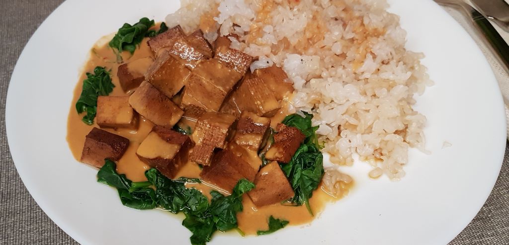 Tofu with Peanut Sauce