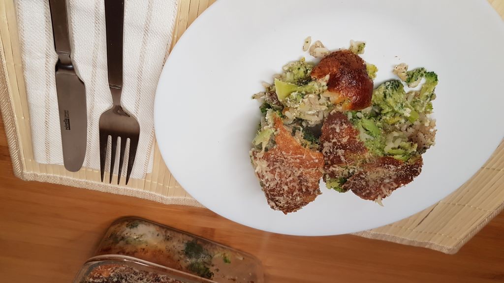 Broccoli Rice with Soufflé Top