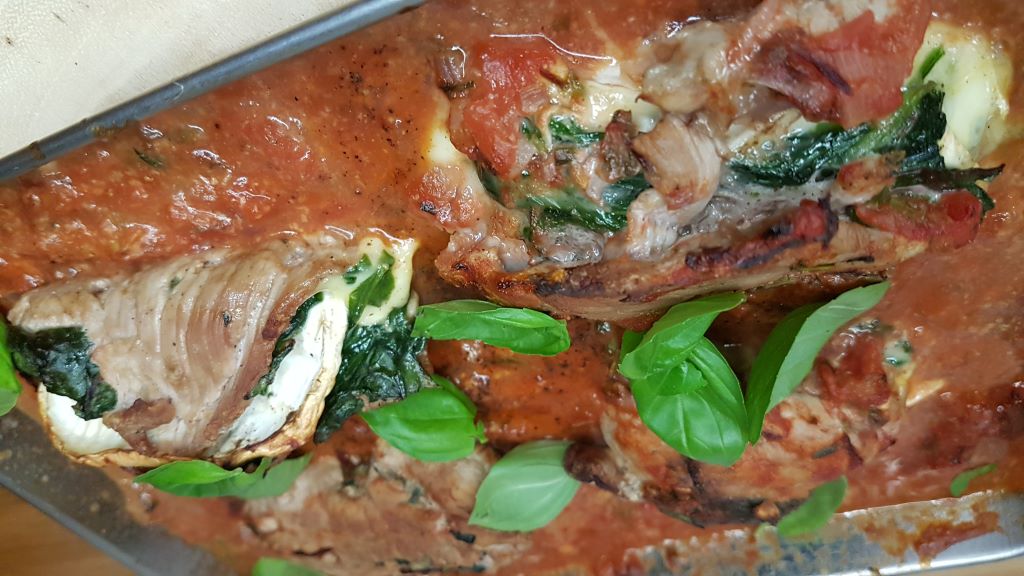 Veal Roulades in Tomato Sauce