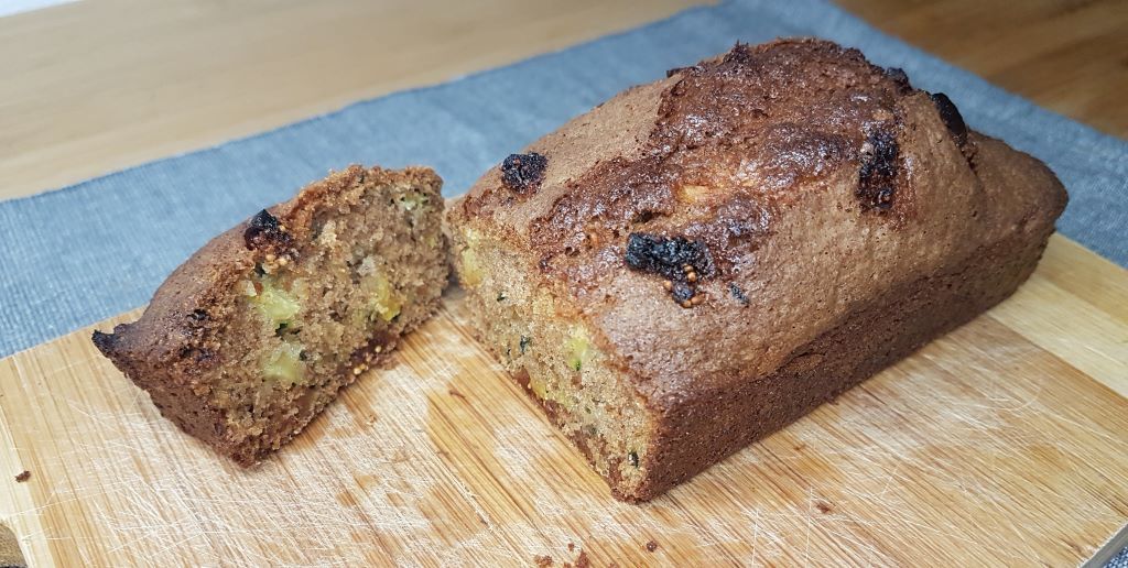 Zucchini Pineapple Bread with Dried Figs